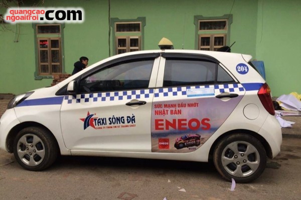 dự án quảng cáo trên taxi của dầu nhớt Eneos