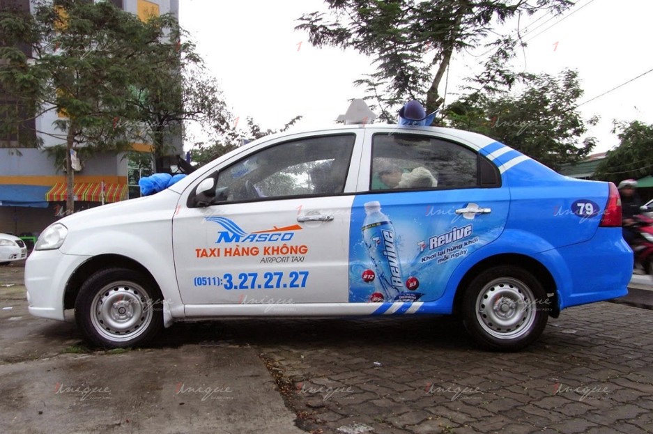 quảng cáo trên xe taxi tại Đà Nẵng