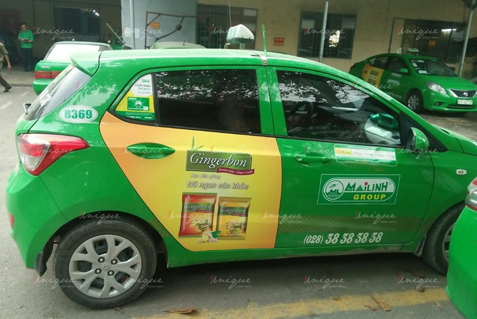 quảng cáo trên xe taxi tại An Giang
