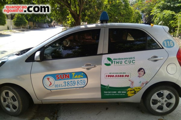 dự án quảng cáo trên taxi của bệnh viện thu cúc