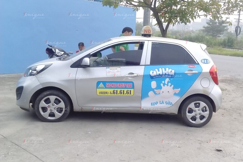 quảng cáo trên taxi tại tỉnh bắc ninh