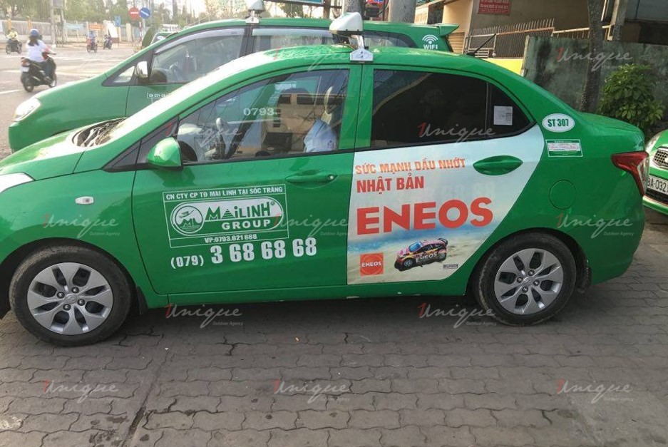 quảng cáo trên taxi tại tỉnh bình dương