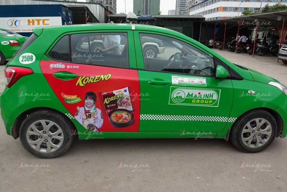 quảng cáo trên taxi tại tỉnh Tiền Giang