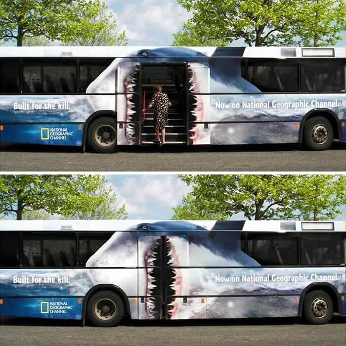 quảng cáo trên xe buýt sáng tạo