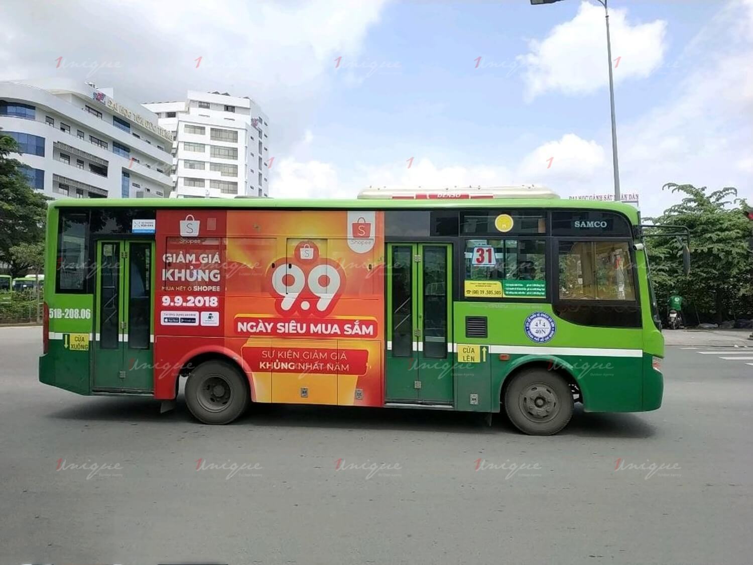 quảng cáo tràn kính xe bus tại TP.Hồ Chí Minh