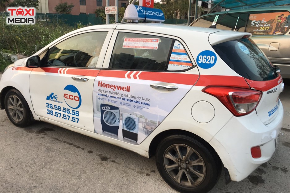 Honeywell quảng cáo trên taxi Group tại Hà Nội