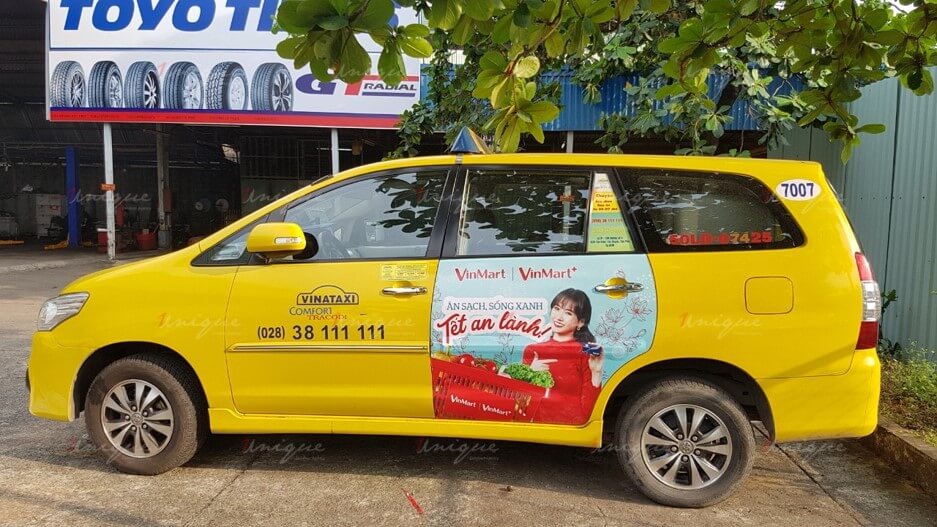 Quảng cáo trên VinaTaxi tại Sài Gòn và các tỉnh Nam Bộ