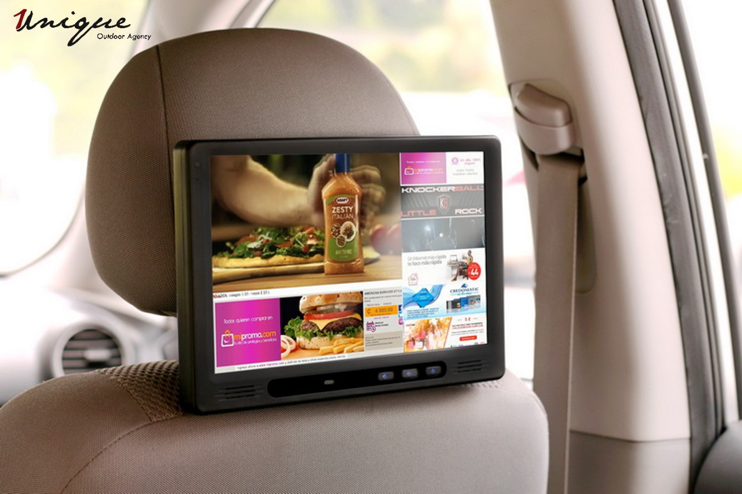 màn hình quảng cáo lcd trên xe ô tô