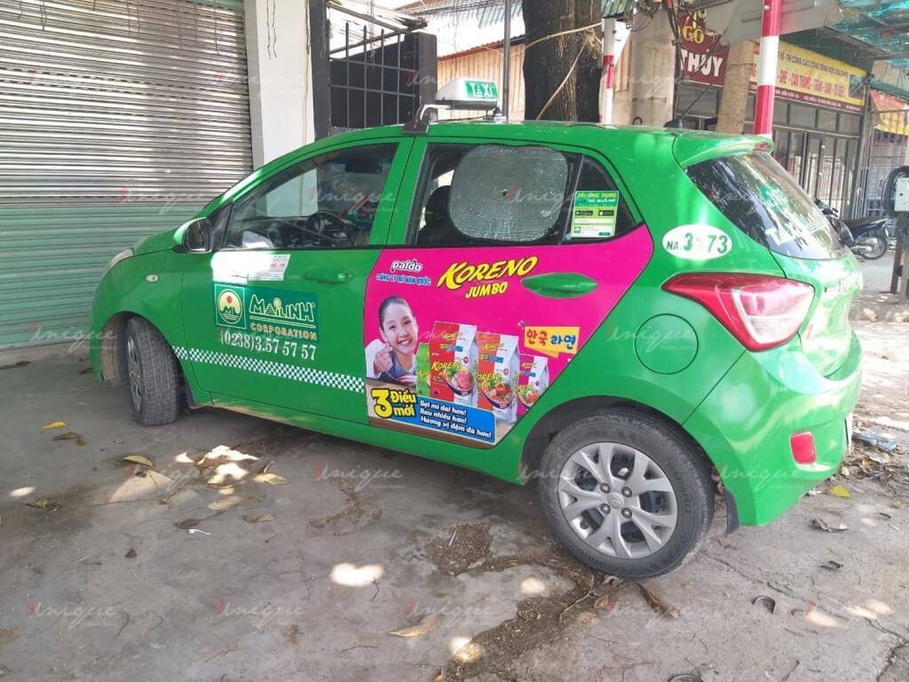 Quảng cáo trên taxi tại Kiên Giang
