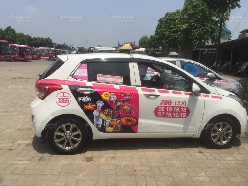 Chiến dịch quảng cáo trên taxi cho mì Koreno Volcano
