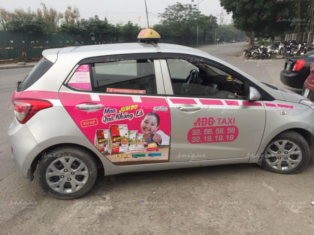 Quảng cáo trên taxi Koreno Tết 2019