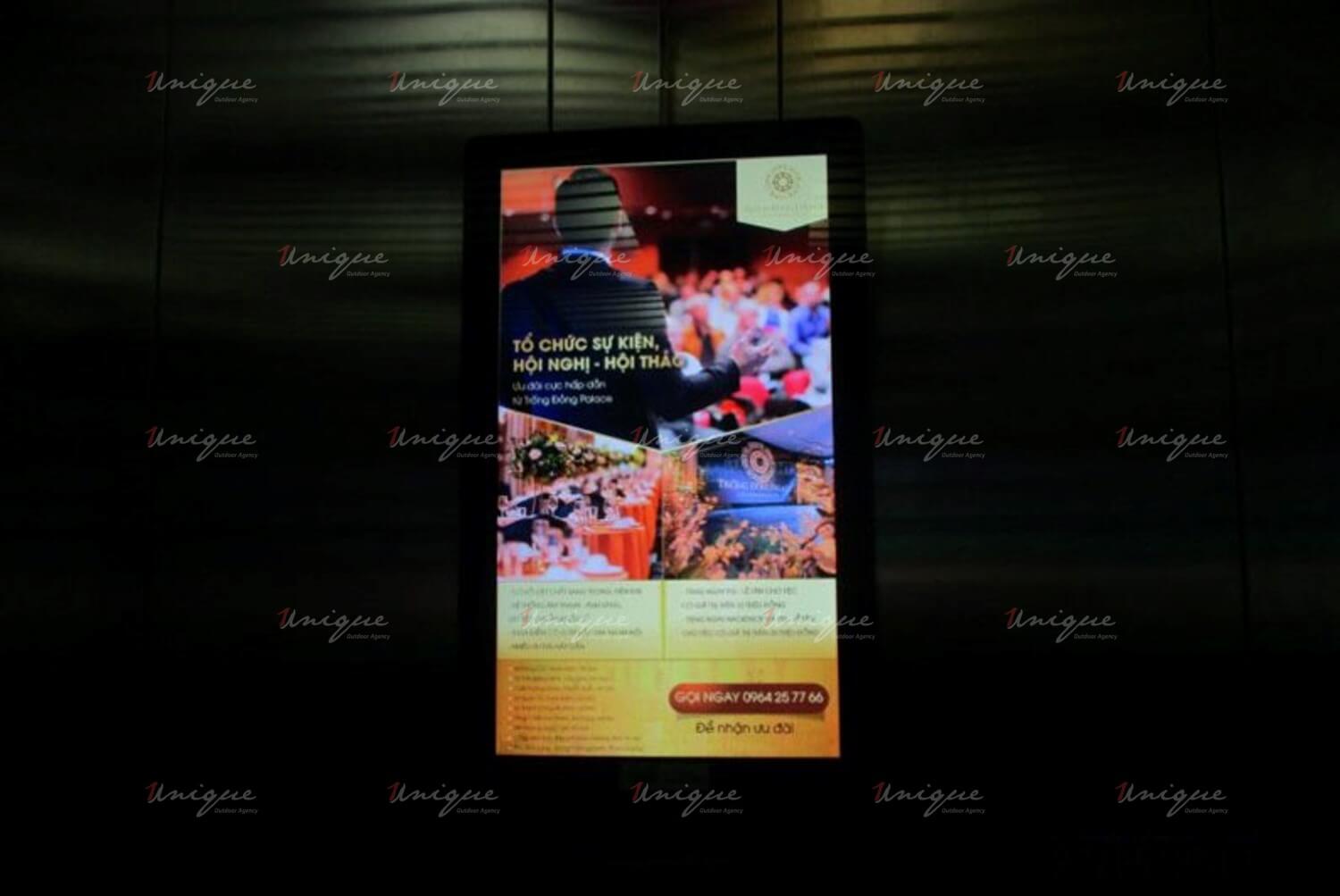 Trống Đồng Palace quảng cáo Frame thang máy