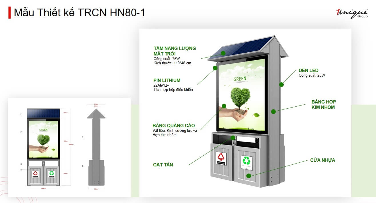quảng cáo biển hộp đèn thông minh green lightbox