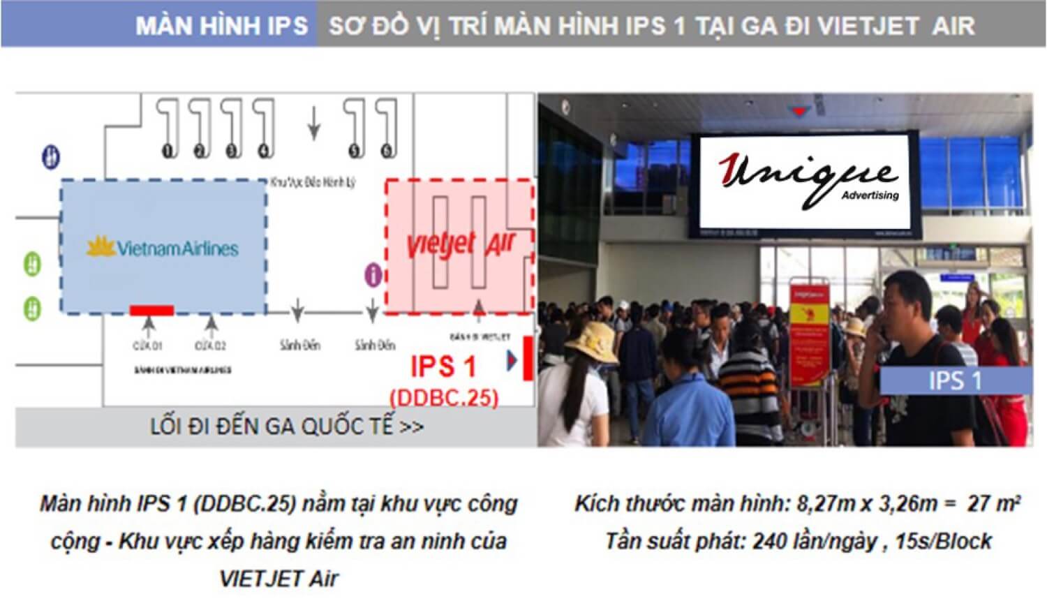 quảng cáo màn hình Led, Lcd, Frame tại sân bay Tân Sơn Nhất