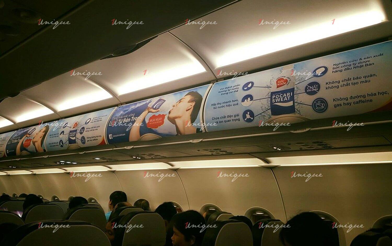 quảng cáo trên máy bay Vietnam Airlines 