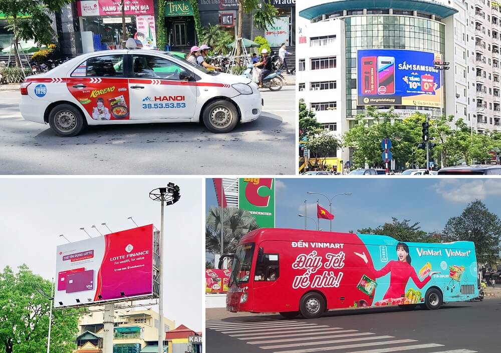 Báo giá các hình thức quảng cáo ngoài trời tại Việt Nam