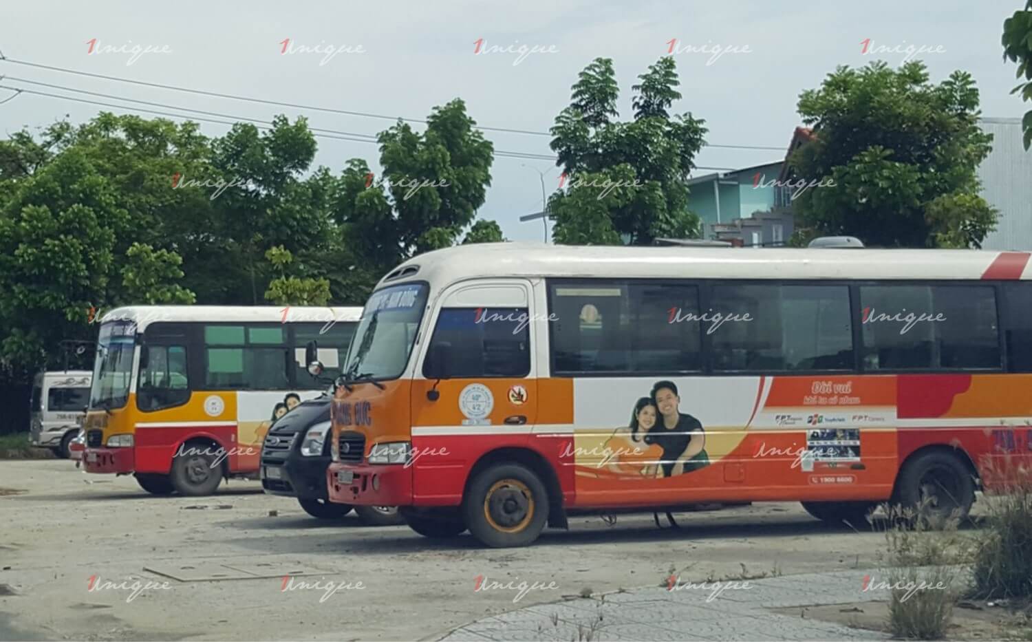 quảng cáo trên xe bus tại Huế