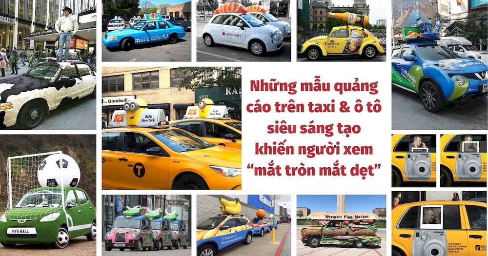 Những mẫu quảng cáo trên taxi, ô tô sáng tạo