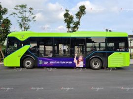 Tập đoàn Trí Việt TCorp quảng cáo trên xe buýt điện VinBus