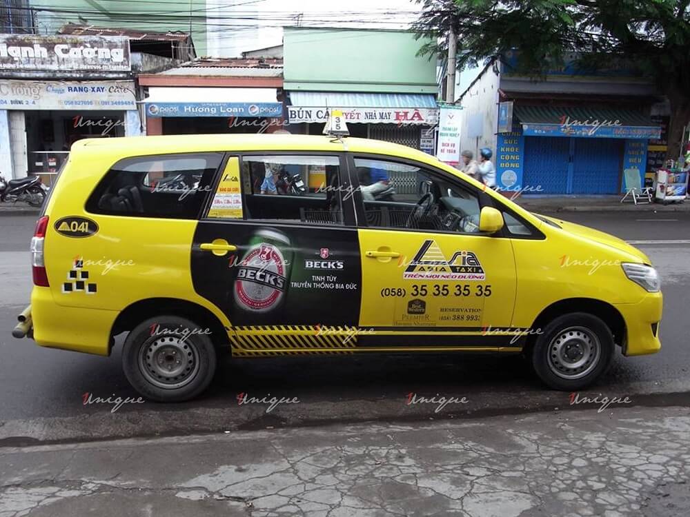quảng cáo trên taxi Asia tại Nha Trang - Khánh Hòa