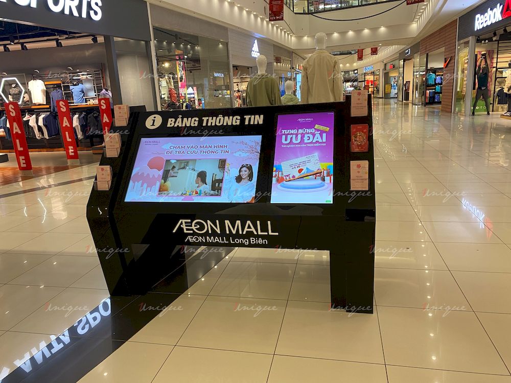 Màn hình LCD quảng cáo tại trung tâm thương mại Aeon Mall Long Biên