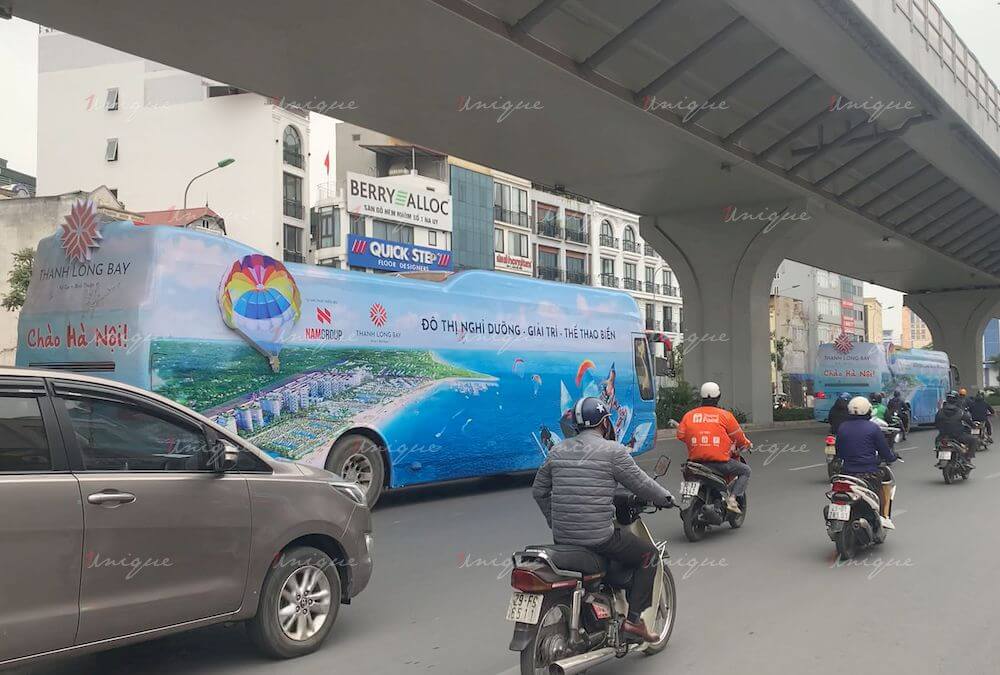 Bất động sản Thanh Long Bay quảng cáo Luxury Roadshow xe ô tô 45 chỗ tại Hà Nội