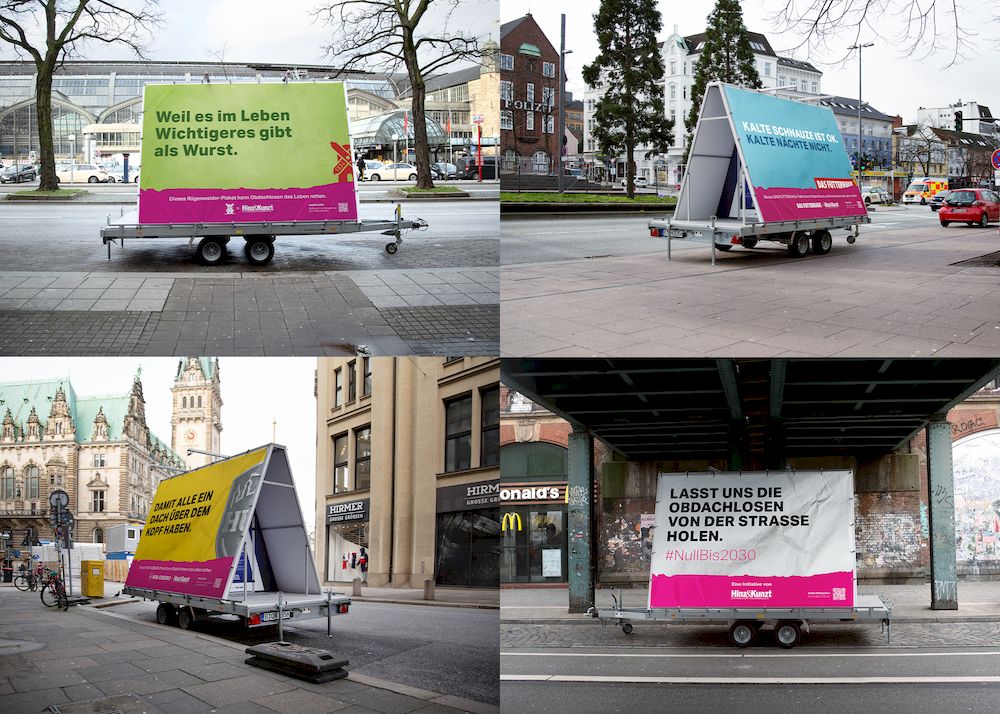 Billboard quảng cáo trở thành nơi trú ẩn cho người vô gia cư