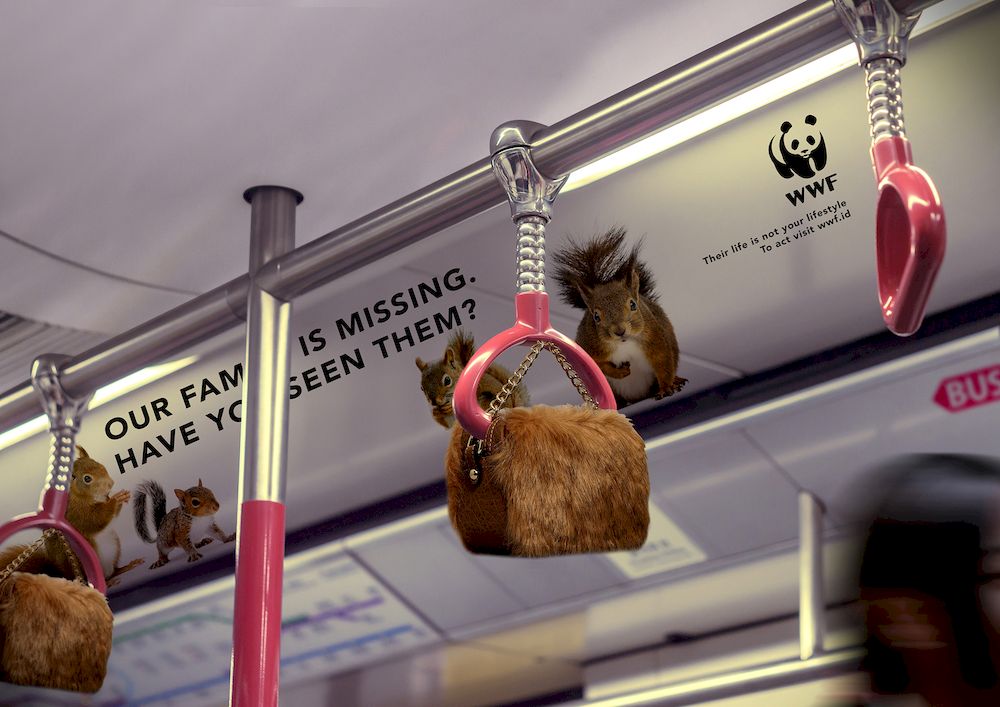 Chiến dịch OOH của WWF kêu gọi việc dừng sử dụng thời trang lông thú
