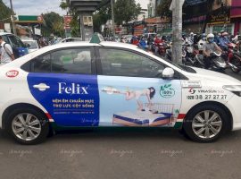 Nệm Felix triển khai chiến dịch quảng cáo taxi VinaSun tại Hồ Chí Minh