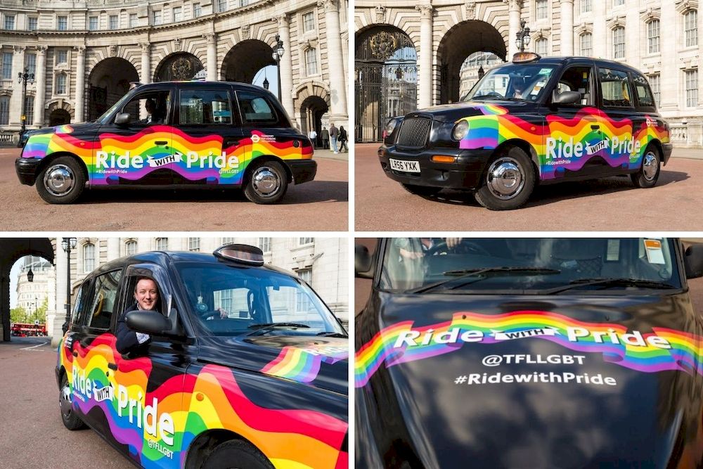 Chiến dịch quảng cáo taxi ủng hộ Tháng Tự hào (Pride Month)