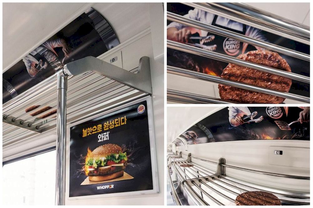 Creative OOH #9: Quảng cáo trên tàu điện ngầm sáng tạo của Burger King tại Hàn Quốc