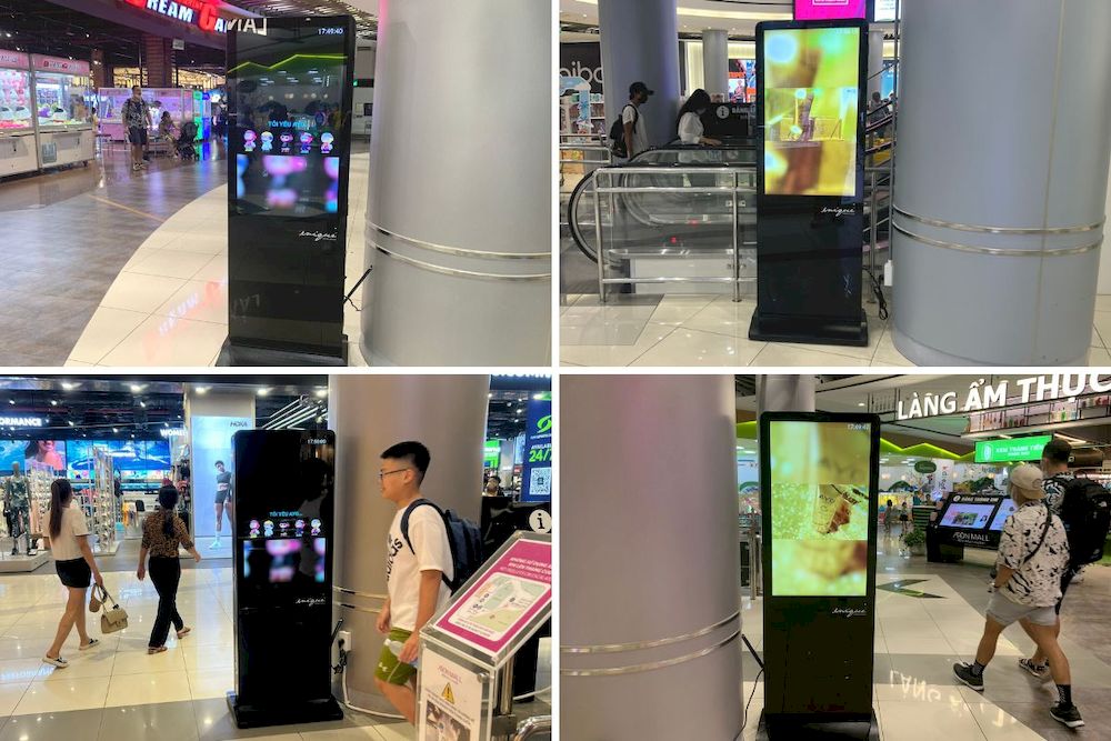 Mỹ phẩm Hàn Quốc AYG quảng cáo màn hình LCD Aeon Mall Long Biên