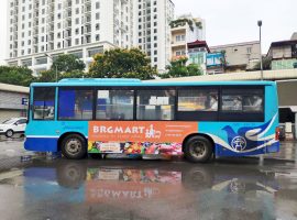 BRGMart quảng cáo trên xe buýt tại Hà Nội