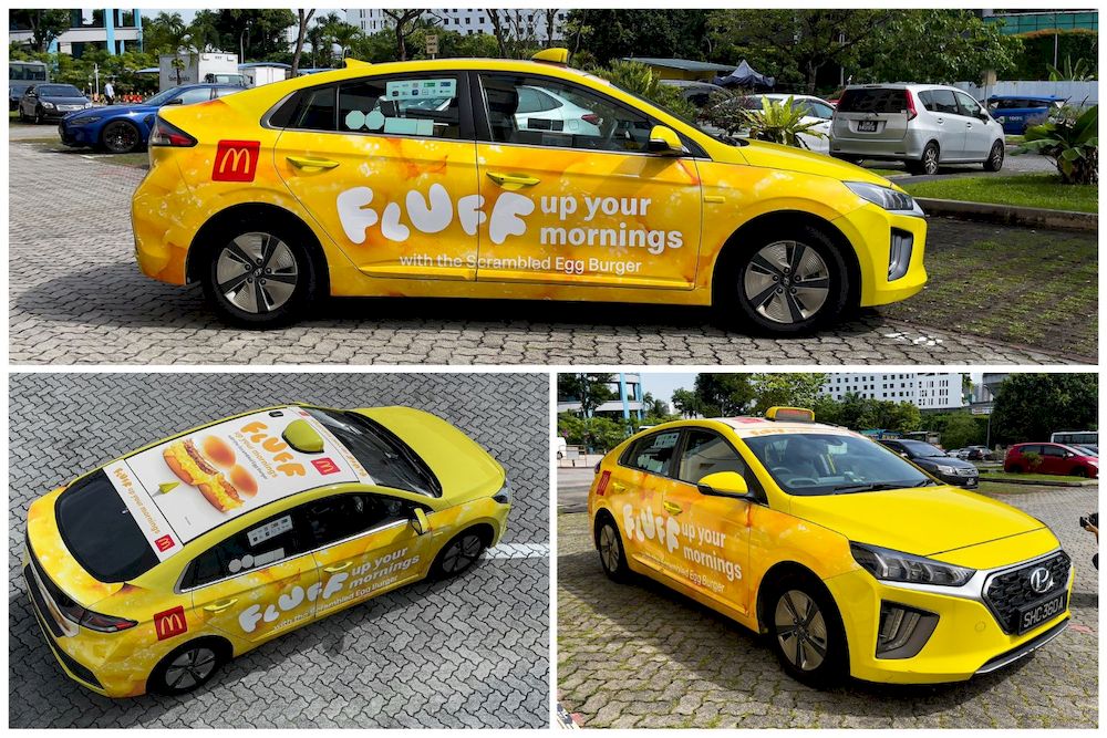 OOH Creative: Chiến dịch quảng cáo trên taxi với hình ảnh hấp dẫn của McDonald’s tại Singapore