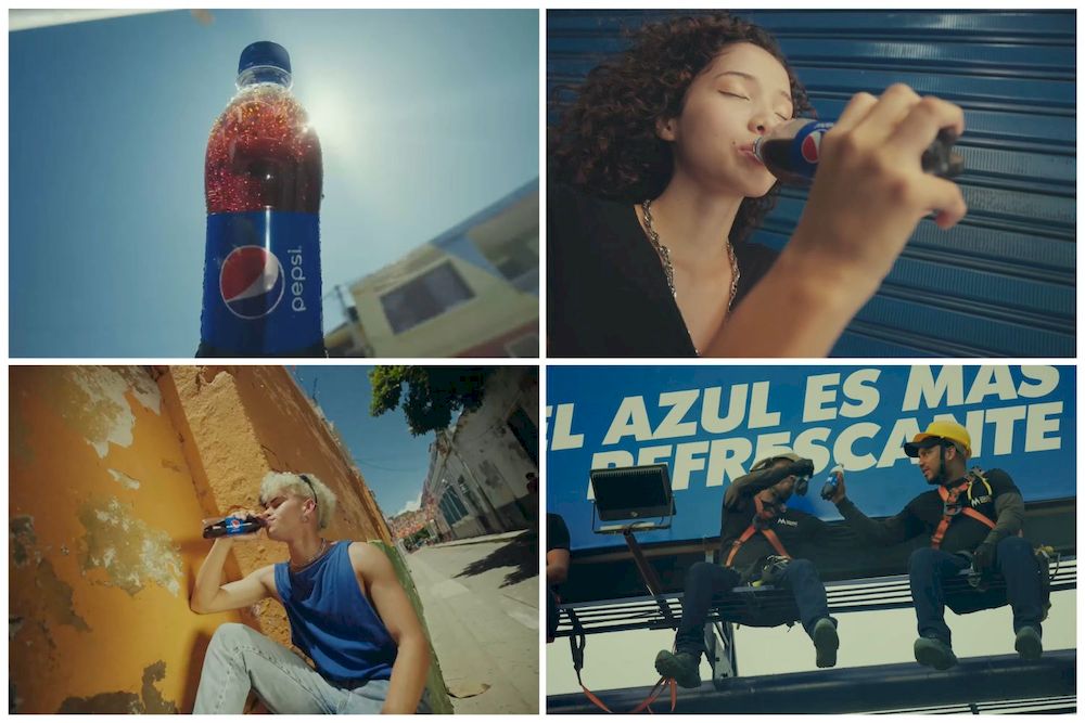 Billboard quảng cáo của Pepsi chứng minh màu xanh lam tươi mát hơn màu đỏ