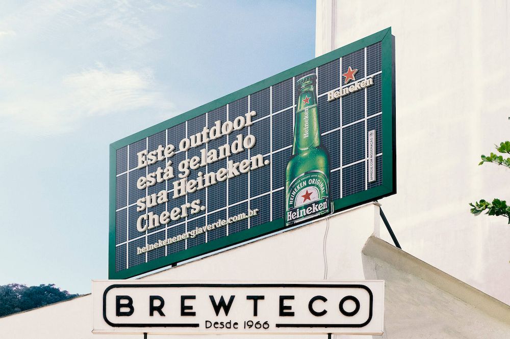 Creative OOH #22: Billboard quảng cáo của Heineken sử dụng năng lượng mặt trời để làm mát bia