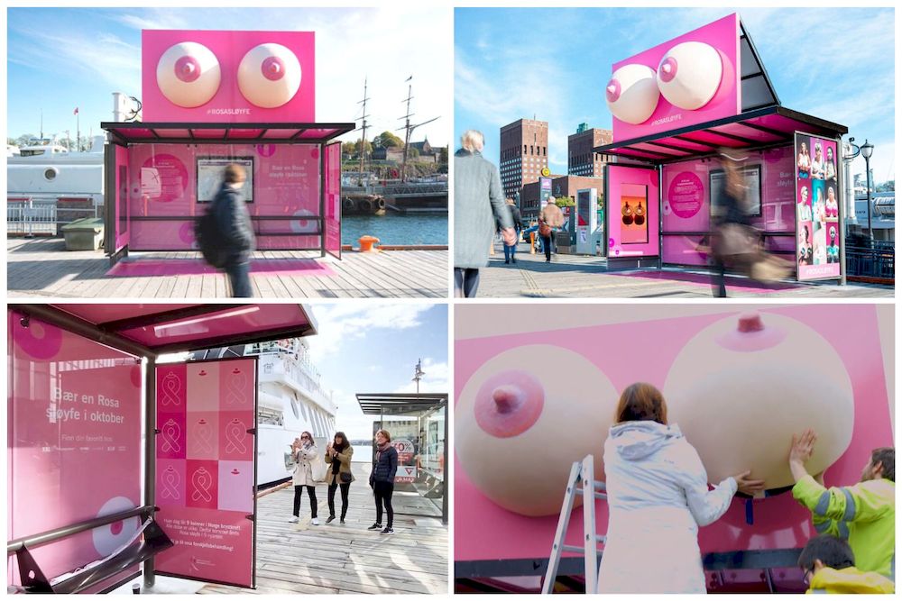 Creative OOH #24: Chiến dịch #PinkRibbon hưởng ứng “Tháng nâng cao nhận thức về ung thư vú”
