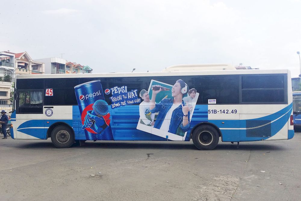 Creative Bus Advertising: Quảng cáo xe bus sáng tạo của Pepsi