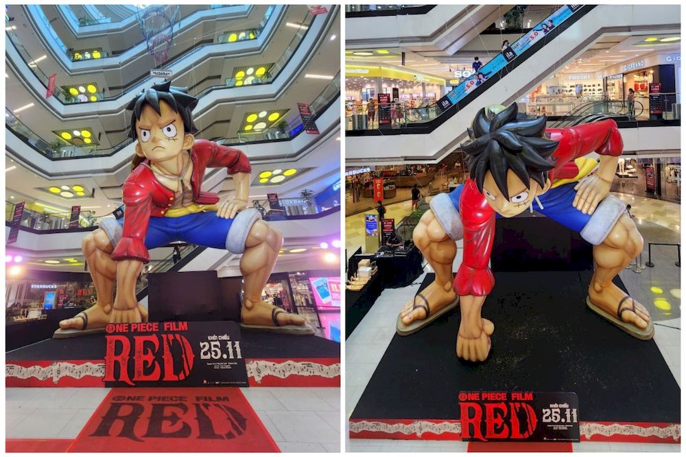 Creative OOH: Chiến dịch quảng bá phim “One Piece Film: Red” bằng quảng cáo tại trung tâm thương mại