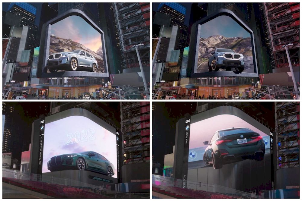 Creative OOH: BMW quảng bá ô tô mới bằng màn trình diễn ngoạn mục trên màn hình LED 3D khổng lồ tại Times Square