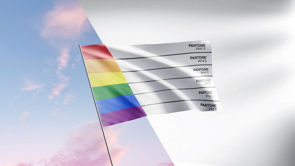 Chiến dịch “Colors of Love” biến lá cờ lục sắc thành mã màu Pantone để ủng hộ LGBT+ tại World Cup 2022