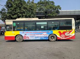 Sumi-Hanel quảng cáo xe bus tại Hà Nội để tuyển dụng nhân sự