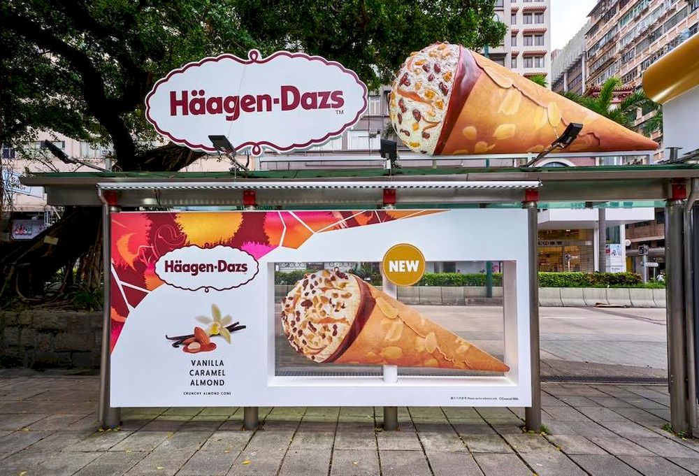 Creative Bus Shelter: Quảng cáo nhà chờ xe bus sáng tạo của kem Haagen-Dazs