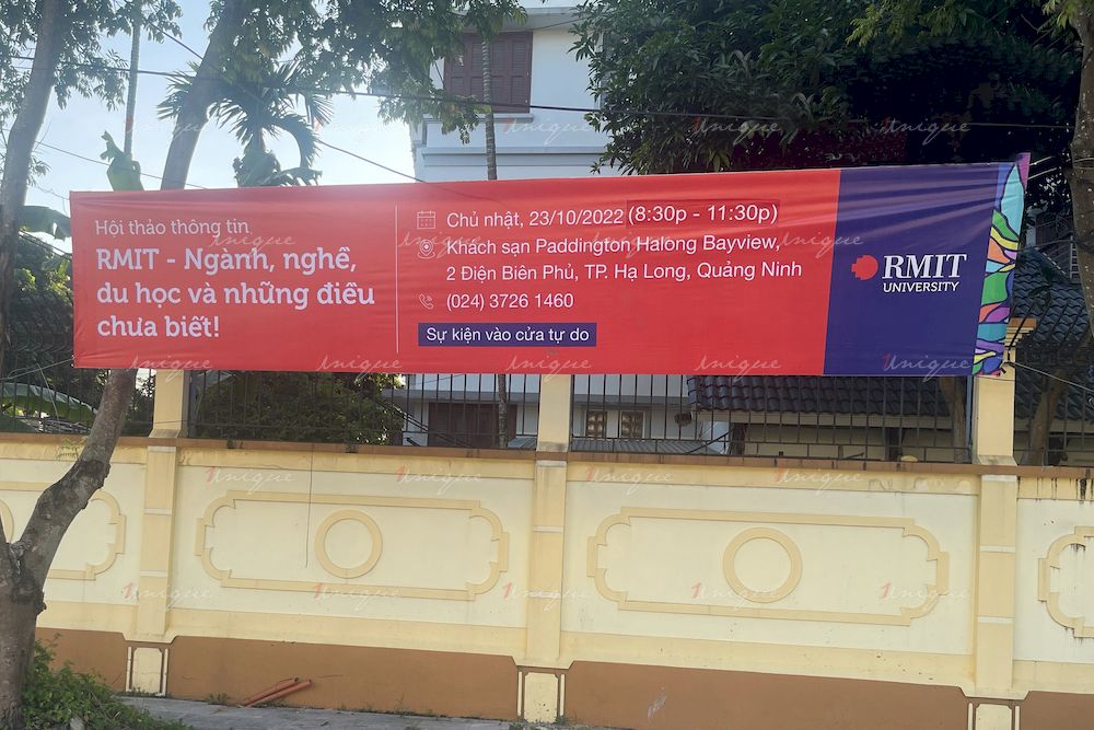 RMIT treo băng rôn banner quảng cáo tại TP. Hạ Long (Quảng Ninh)