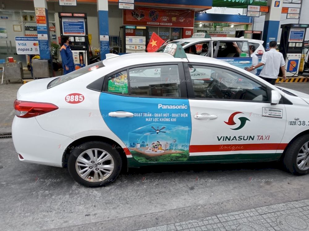 Panasonic quảng cáo taxi VinaSun tại Hồ Chí Minh