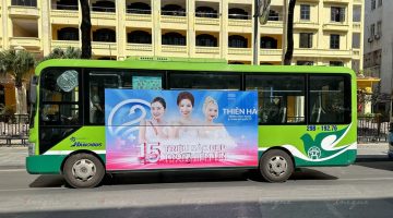 Viện Thẩm mỹ Thiên Hà quảng cáo trên xe bus Hà Nội