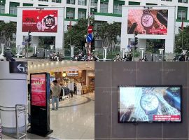Galle Watch quảng bá lễ hội mua sắm Black Friday trên màn hình LED Trần Duy Hưng và LCD Aeon Mall Long Biên