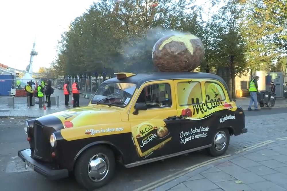 Khoai tây nướng McCain quảng cáo taxi sáng tạo