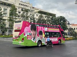 Roadshow Bus 2 tầng chào đón Baekhyun đến Việt Nam cùng concert Lonsdaleite in Ho Chi Minh