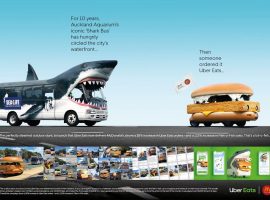 Chiến dịch OOH “Shark Bus Meet Shark Bait” hài hước của McDonald’s và Uber Eats